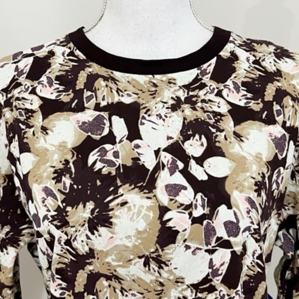 Columbia North Cascades Long Sleeve Cropped Top Brown Floral Size XL - Picture 3 of 6